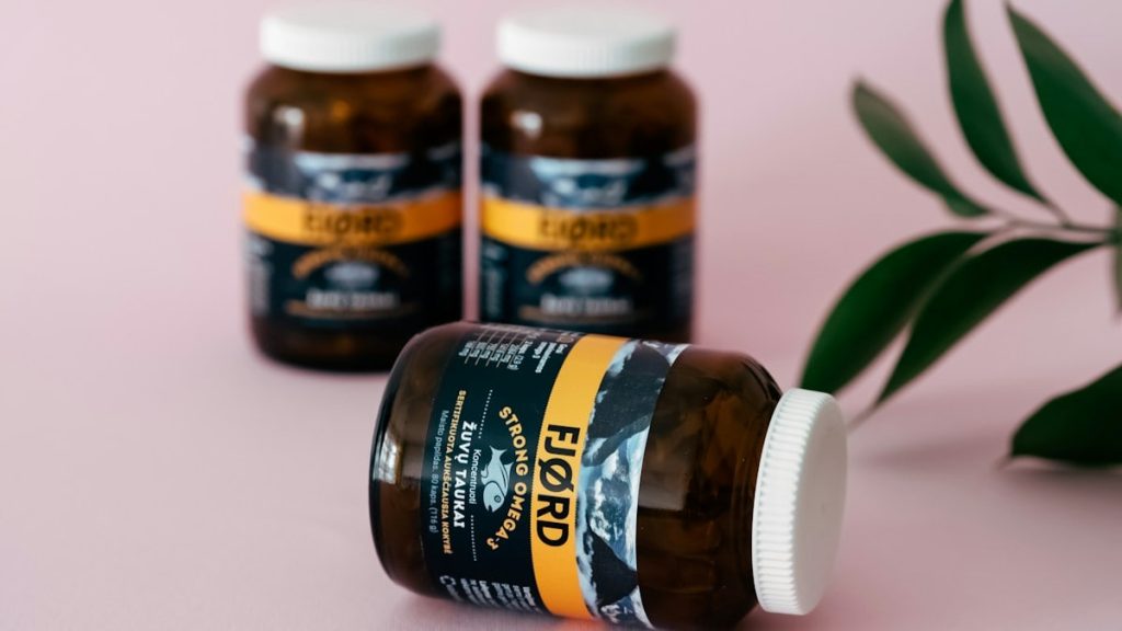 Vitamins Omega 3. Product photography